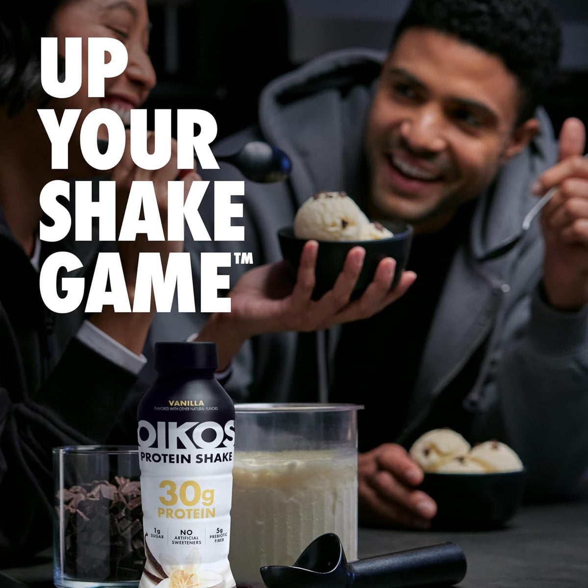 Oikos Protein Shake, Chocolate, 30g Protein, 12 fl oz, 12 Count