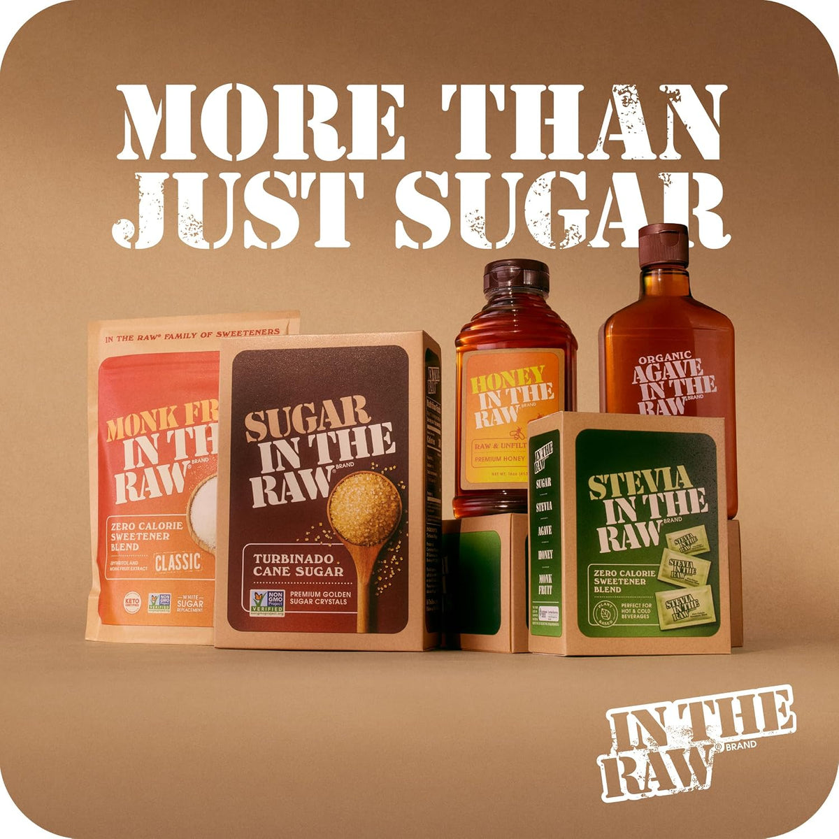 Sugar In The Raw Granulated Turbinado Cane Sugar On The Go Packets, Pure Natural Sweetener, Hot &amp; Cold Drinks, Coffee, Cooking, Baking, Vegan, Gluten-Free, Non-GMO, 100 Count Packets (8-Pack) | Pure, All-Natural Turbinado Sugar, Non-GMO Project Verifi