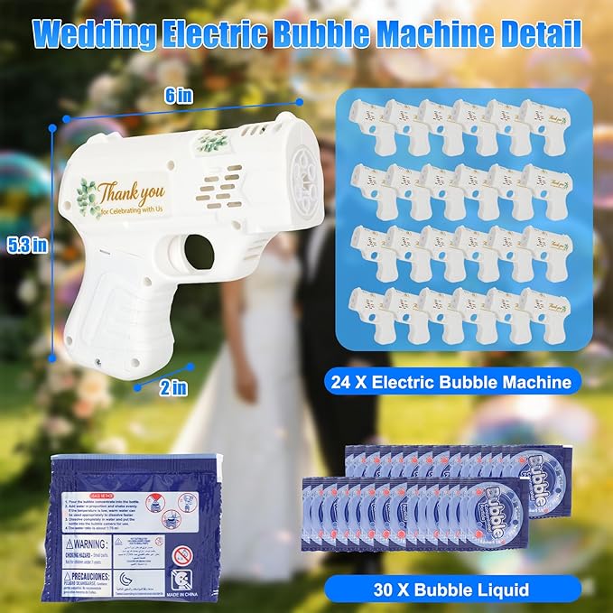 Wedding Bubbles Machine Party Set