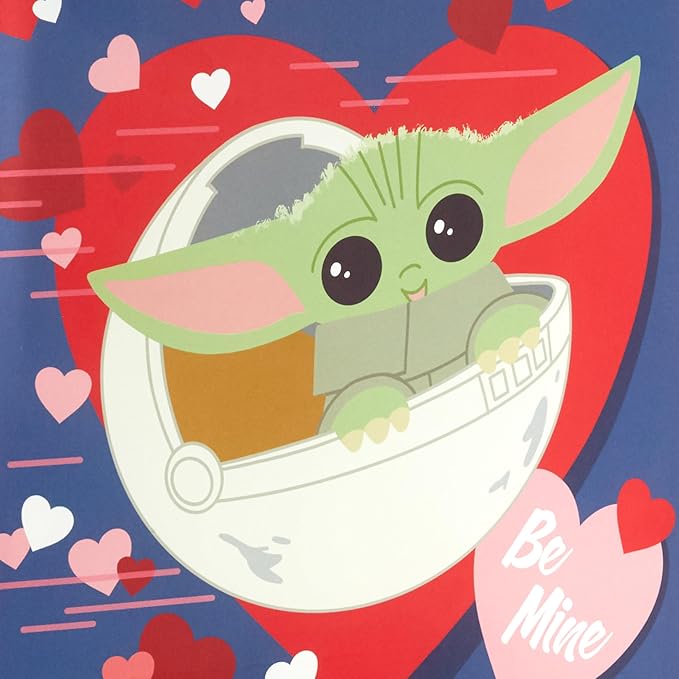 Hallmark Star Wars The Mandalorian Valentine's Day Gift Bag Set (2 Bags: 1 Large 13", 1 Extra Large 15") Grogu, Baby Yoda, for Kids, Husbands, Fans, May the 4th