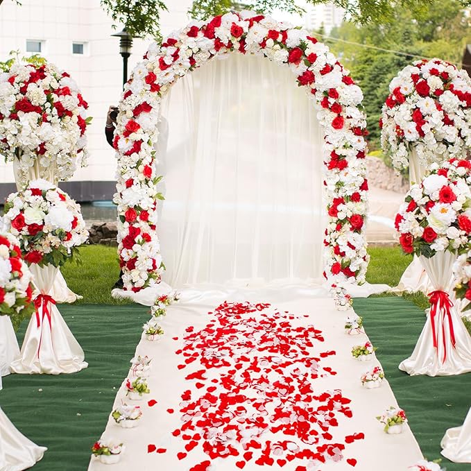Whaline 6000 Pieces Valentine's Day Paper Confetti Red Heart Tissue Confetti Party Table Decorations for Balloon, Wedding, Holiday, Birthday