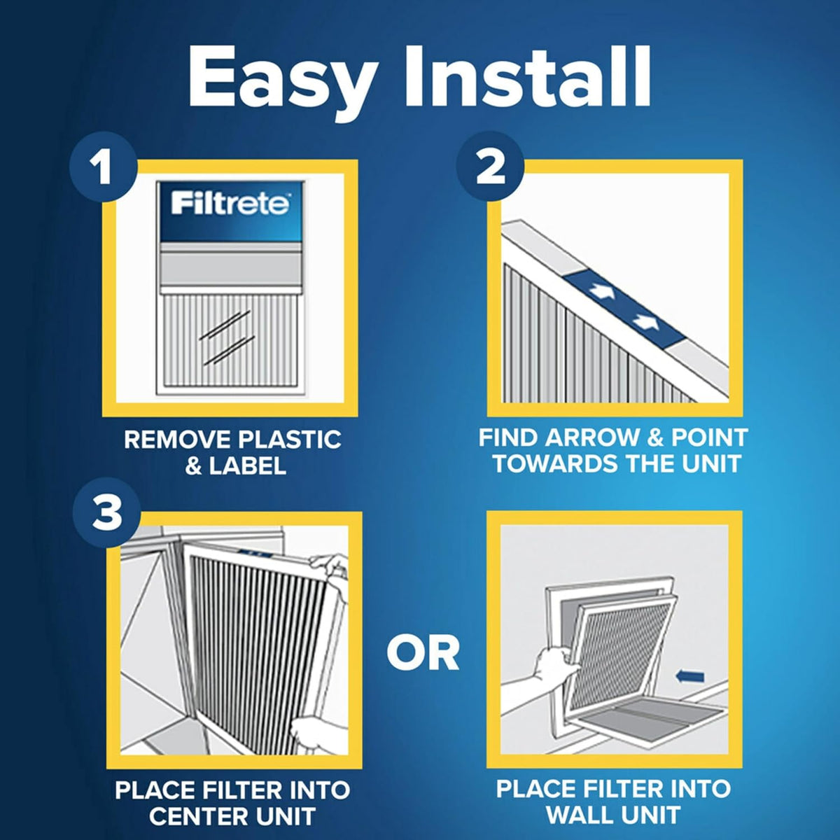 Filtrete 23.5x23.5x1 AC Furnace Air Filter, MERV 11, MPR 1000, Micro Allergen Defense, 3-Month Pleated 1-Inch Electrostatic Air Cleaning Filter, 6 Pack (Actual Size Pack 23.188x23.188x0.81 in)