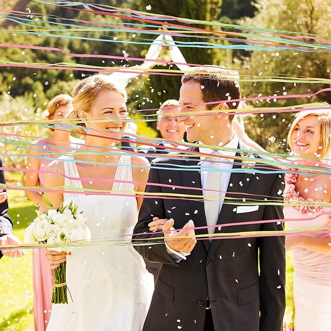 30PCS Wedding Party Streamer Confetti Poppers – Red Handheld Throw Streamers for Celebration, Bride Entrance, Birthday, Graduation, Adult Ceremony Decorations, Weddings & Bride Entrances