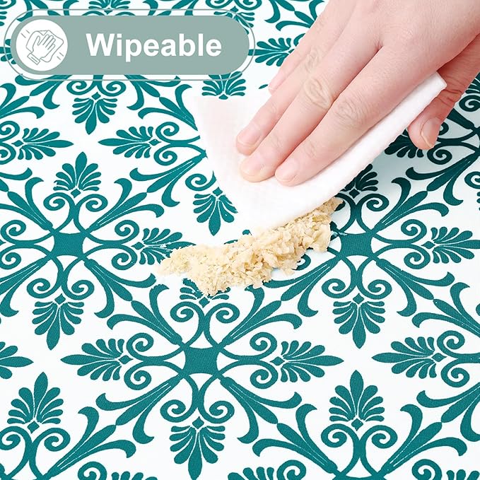 misaya Picnic Table Cover with Bench Cover, Waterproof Elastic Fitted Tablecloth for 5 Foot Tables, Rectangle Washable Polyester Tablecloths for Picnic, Camping, Outdoor (Turquoise, 30" x 60")