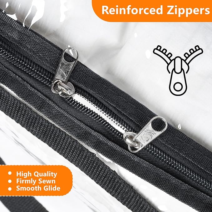 8 Pack Clear Clothes Storage Bags, Vinyl Blanket Storage Containers with Heavy Duty Zipper, Foldable Moving Bags, Closet Organizers for Bedding, Clothing, Comforters, Linens, Duvet (40L)