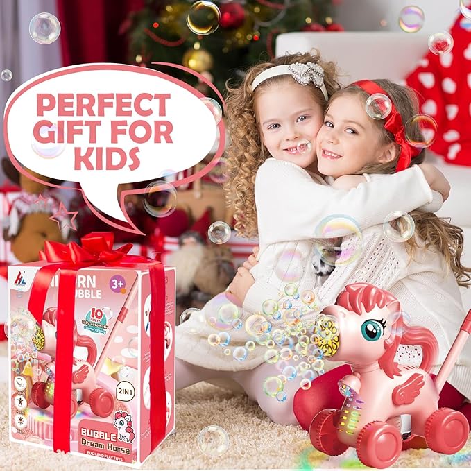 Chridark Bubble Lawn Mower for Kids Toys Age 3 4 5 Year Old: Unicorn Bubble Machine for Toddlers 1-3, Backyard, Travel, Party, Outdoor Toddler Toys, Birthday Gifts for Toddler Girls