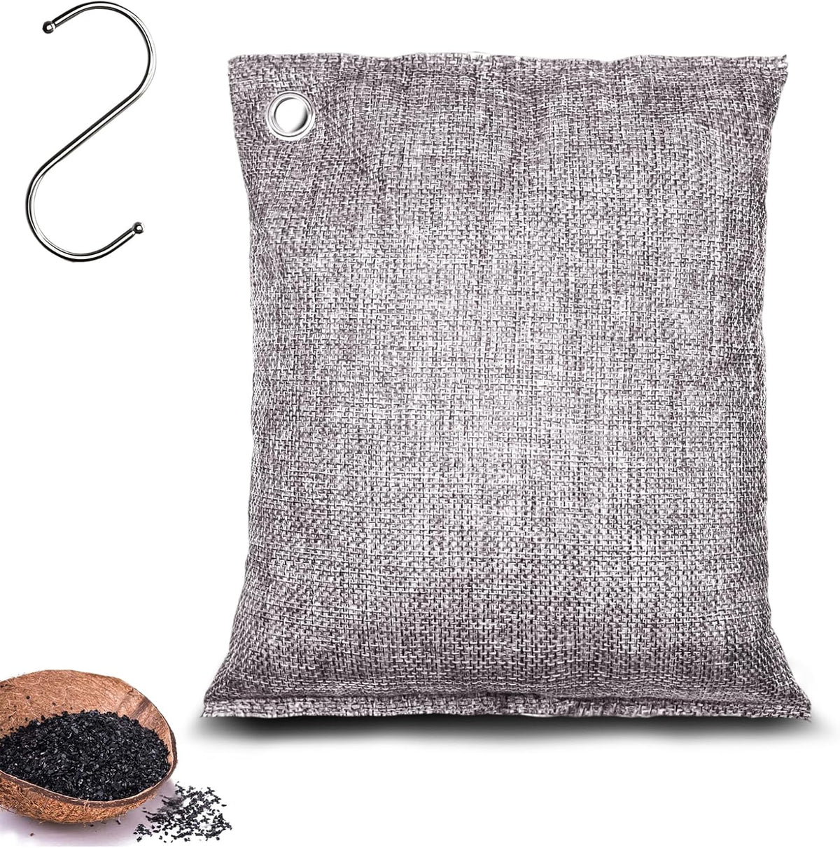 Activated Charcoal Odor Absorber, Odor Eliminator for Strong Odor,Coconut Shell Charcoal Air Purifying Bags for Home Car Closet Pet, Smoke Room Deodorizer