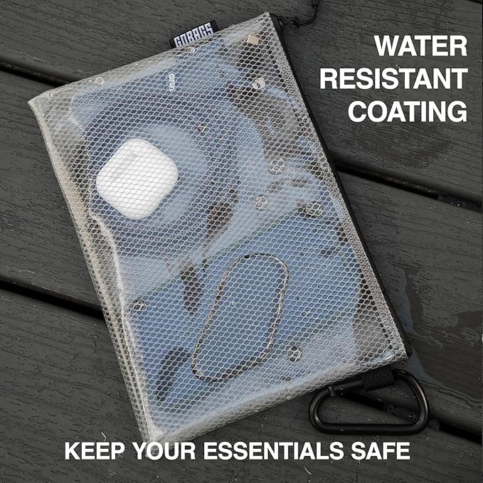 GOBAGS Air Production Medium Clear Zipper Pouch (4‑Pack) – Cable Organizer & Travel Gear Bag for Electronics, Camera Accessories, Tool Pouch & Small Tech Storage