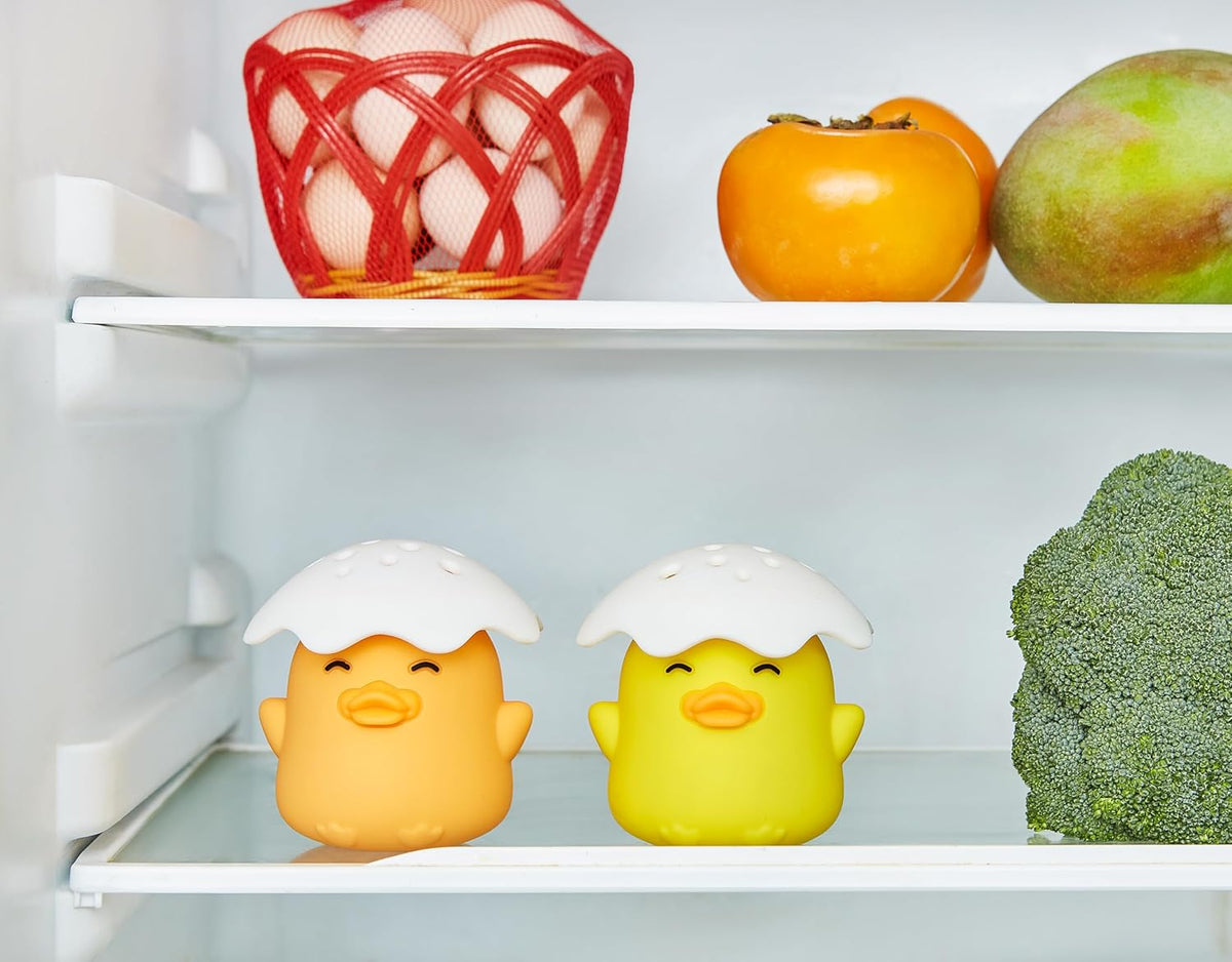 Duck Refrigerator Baking Soda Deodorizer Holder, Refrigerator Odor Absorber, Can Absorb Odor, Food Grade (Yellow)