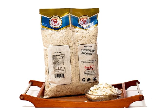 TAJ Poha Thick 2-Pounds, Powa Flattened Rice