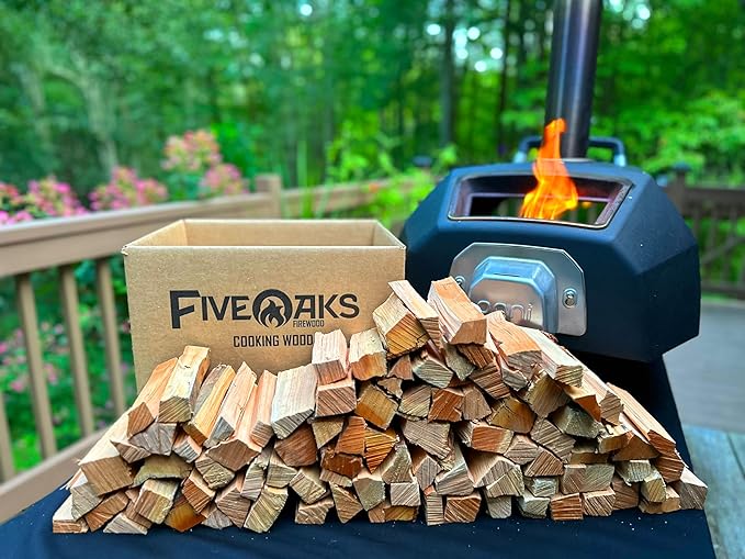 Pizza Oven Wood for Wood Fire Pizza Oven, Mini Oak Firewood. 5 Inch Oak Wood (1,000 Cubic Inches) ~5" Kiln Dried Firewood for Ooni Pizza Ovens, Gozney, Bertello Pizza Oven