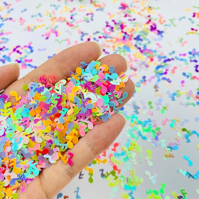 3000Pcs Music Confetti PVC Music Note Musical Confetti for Music Party Recital Reception Baby Shower Wedding and Birthday Party Decoration (Mixed)