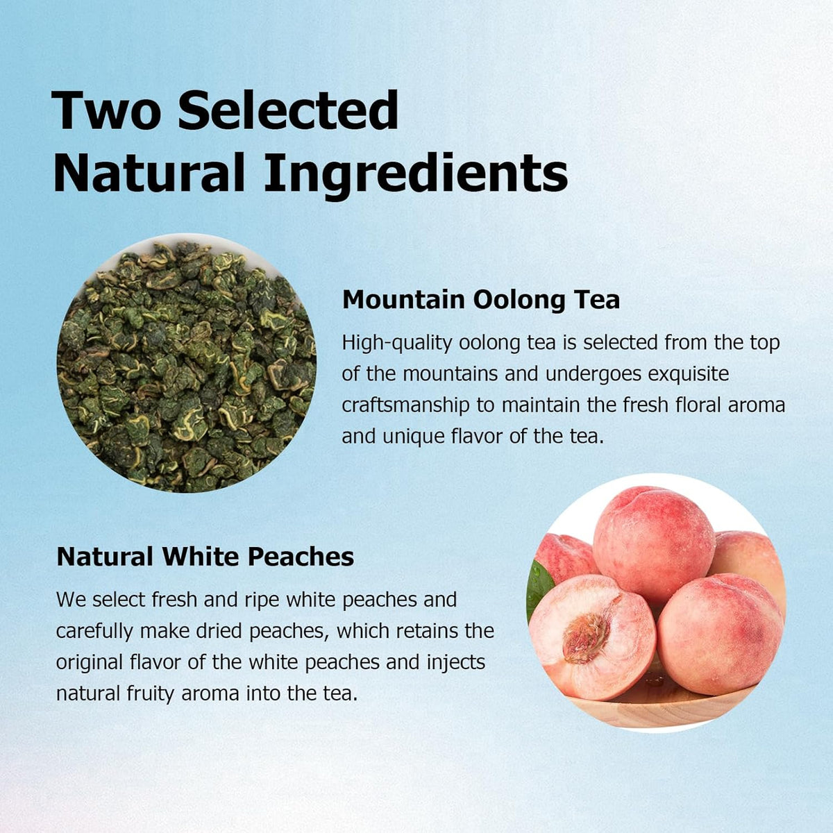Hanfangling White Peach Oolong Tea and Strawberry Black Tea, Natural Loose Leaf Tea,The Choice for Enjoying a Beautiful Life