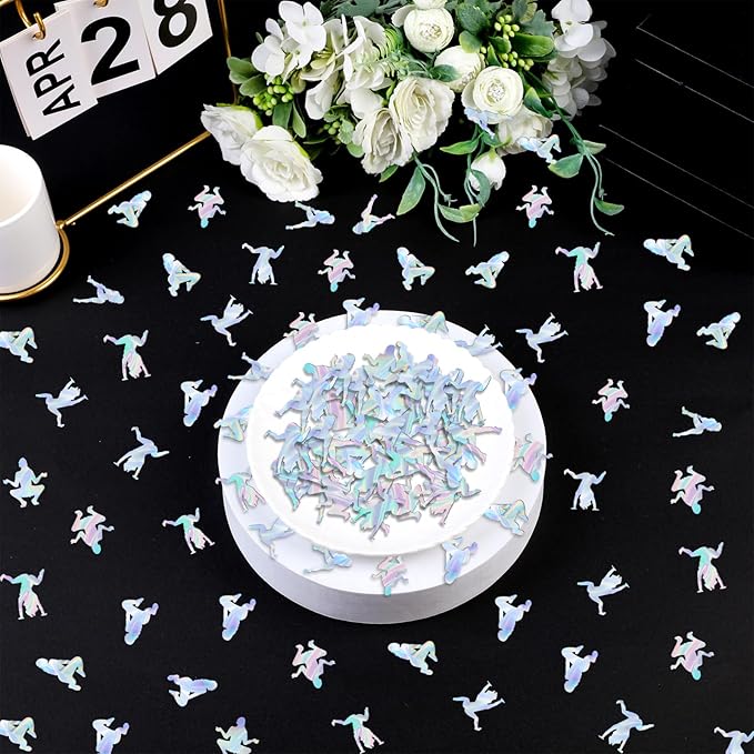 Sursurprise 200Pcs Twerk Holographic Confetti, Funny Twerking Pole Dance Table Scatters for Birthday Bridal Shower Stripper Bachelorette Night Out Decorations, Retro Last Disco Party Decor Supplies