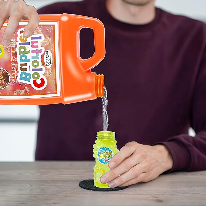 Lulu Home Concentrated Bubble Solution, 1 L/ 33.8 OZ Refill for Bubble Machines, Giant Wands, and Blowers - Up to 2.5 Gallons for Kids' Birthday Parties