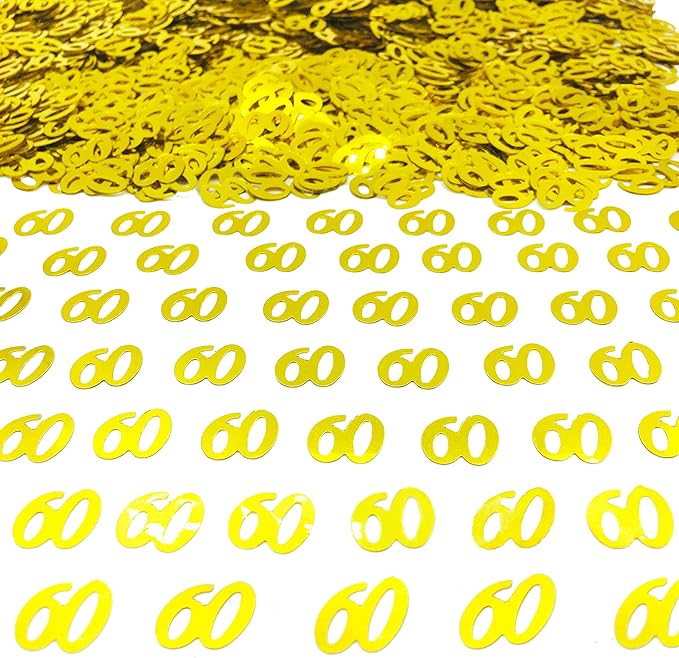 Confetti 60 Confetti Table Party Favor for Anniversary/Birthday/Wedding Metallic 1.5 oz