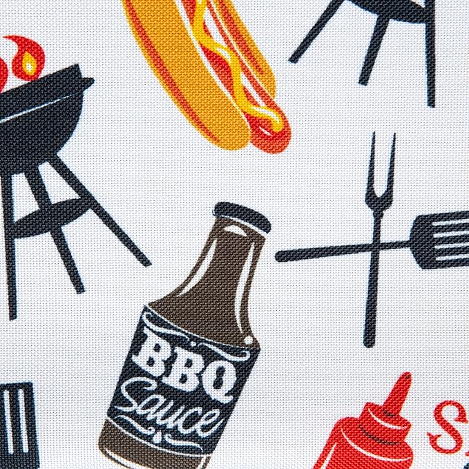 DII Outdoor Tabletop Collection, Stain Resistant & Waterproof, 60x84 w/Zipper, Barbeque