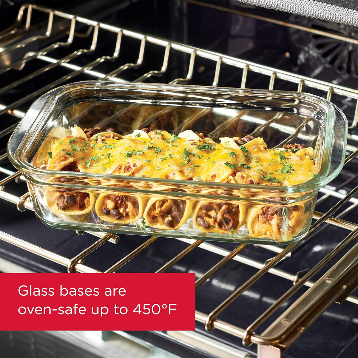 Rubbermaid Brilliance Glass Food Storage set of 4 containers 8 total pieces (4 containers + 4 lids) for Lunch Meal Prep and Leftovers Dishwasher and