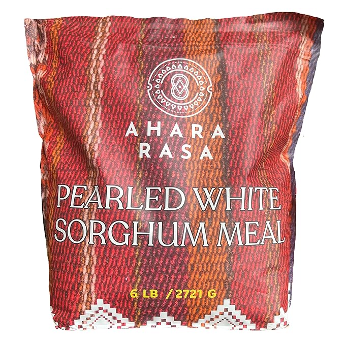 Pearled White Sorghum Meal 6 lb – Gluten-Free Whole Grain Jowar Meal with Mild, Nutty Flavor for Baking, Cooking & Thickening