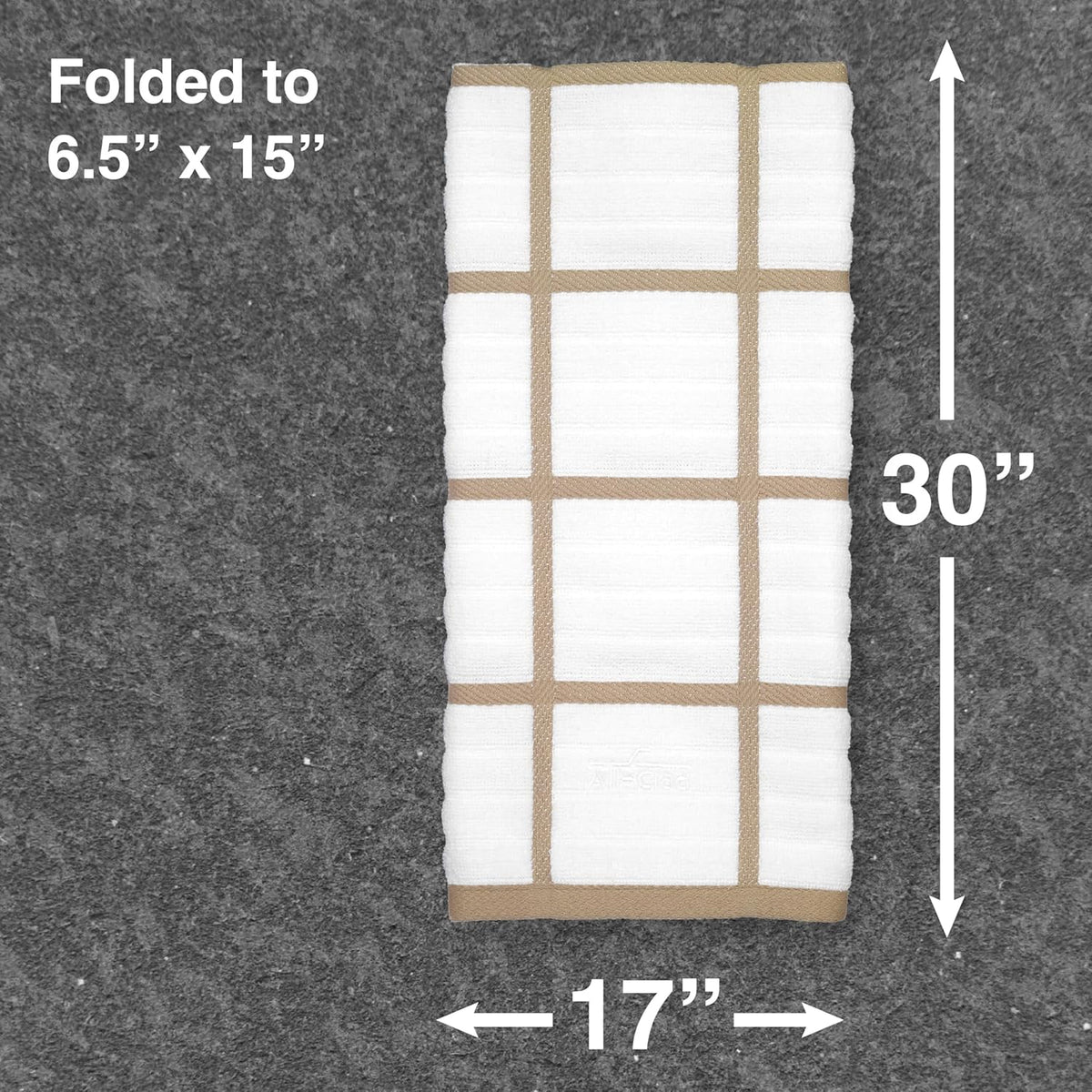 All-Clad Checked Kitchen Towel: Highly Absorbent, Super Soft Long Lasting - 100% Cotton, 17"x30" Tea Towel for Cleaning & Drying Dishes, Pans