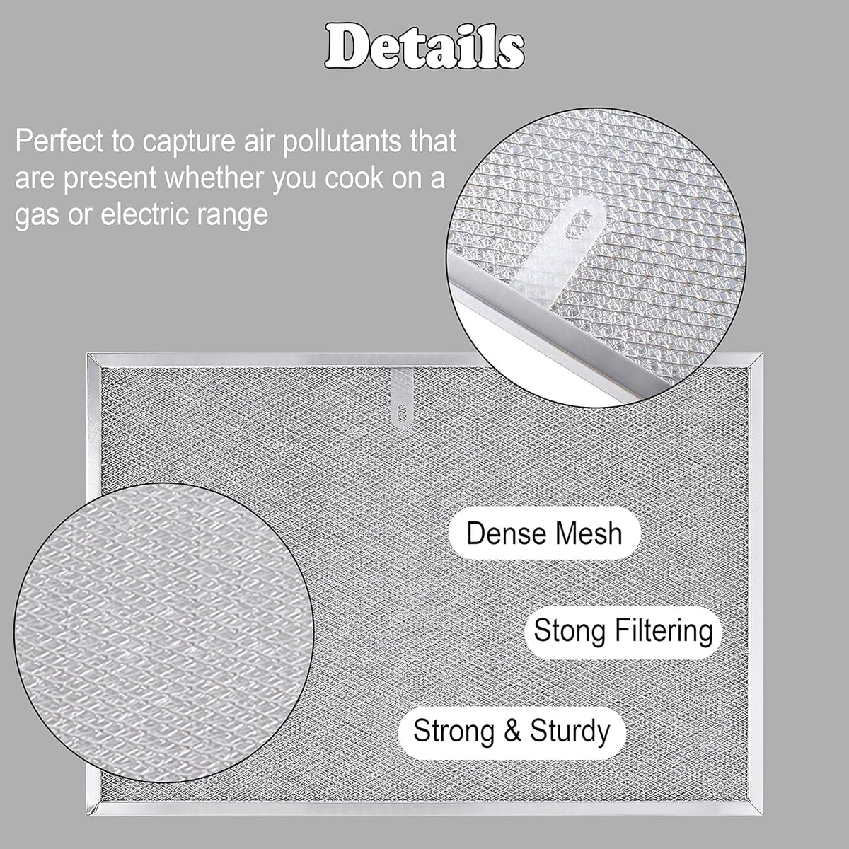 Wadoy BPS1FA36 Range Hood Filter 11-3/4" X 17-1/4" X 3/8", 2 Pack Aluminum Mesh Grease Range Hood Filter with Blue Protective Film (𝐂𝐚𝐧 𝐛𝐞 𝐭𝐨𝐫𝐧 𝐨𝐟𝐟) Compatible with Broan Nutone 99010300E