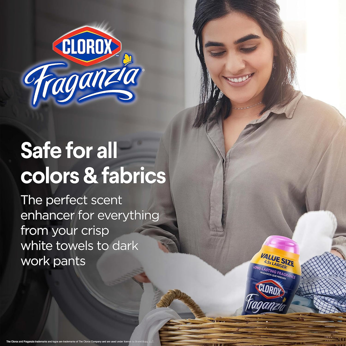 Clorox Fraganzia Laundry Scent Booster Crystals in Spring Scent - Scented In-Wash Freshener Beads for Fresh, Clean, Great Smelling Clothes and Linens, 70 Oz - 6 Pack