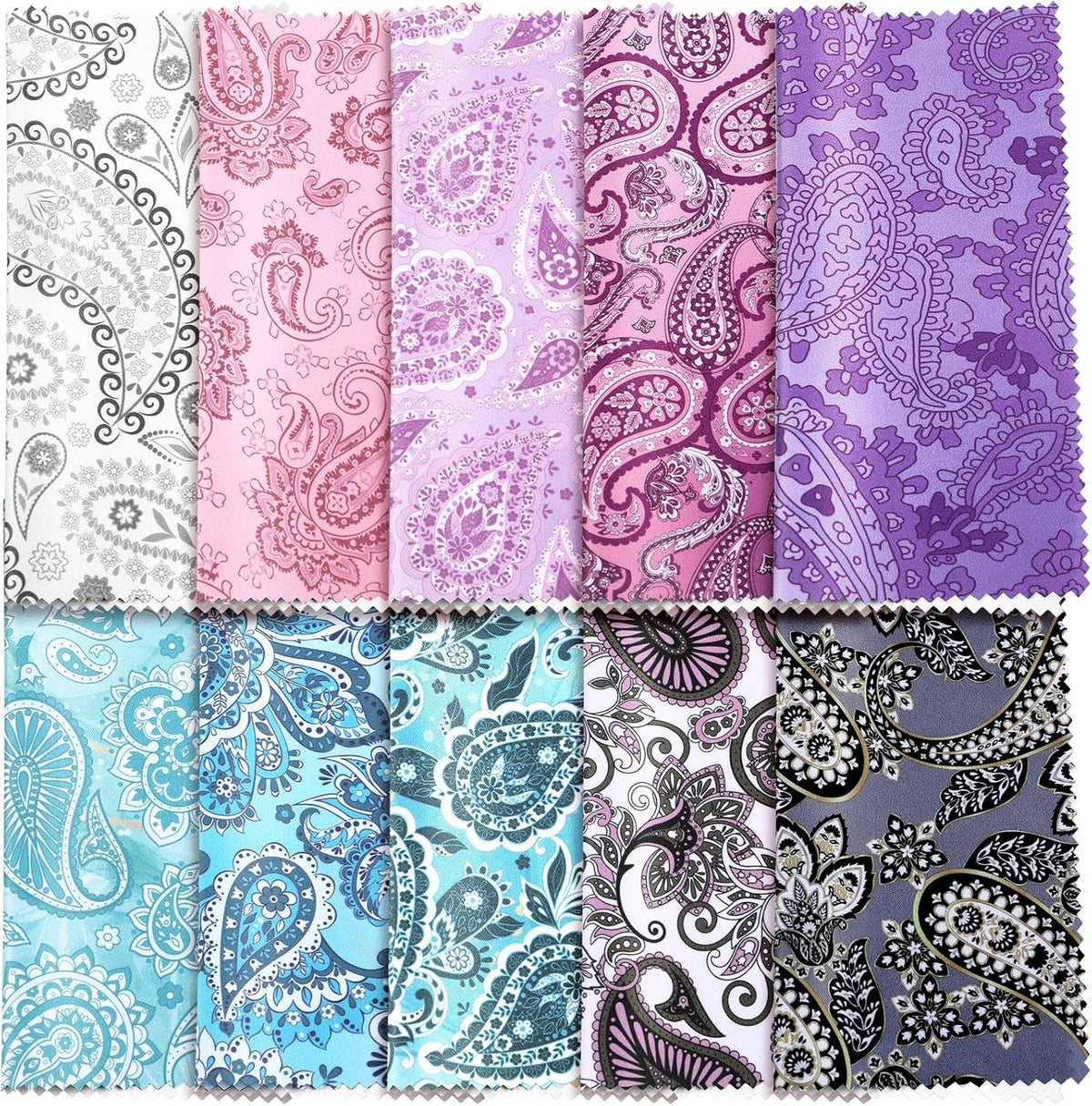 Sinmoe 20 Pcs Microfiber Cleaning Cloth Cute Paisley Waves Design Microfiber Soft Multicolor Glasses Cleaner Cloth for Eyeglasses Camera Lens Cell Phone Screens Glasses, 6 x 6 Inches