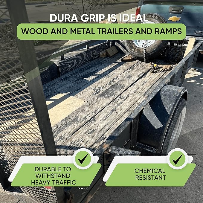 Dura Grip Anti-Slip Paint for Concrete, Wood, Tile and Metal – Non-Skid Coating for Floor, Decking and Ramps – Gallon (Light Gray)
