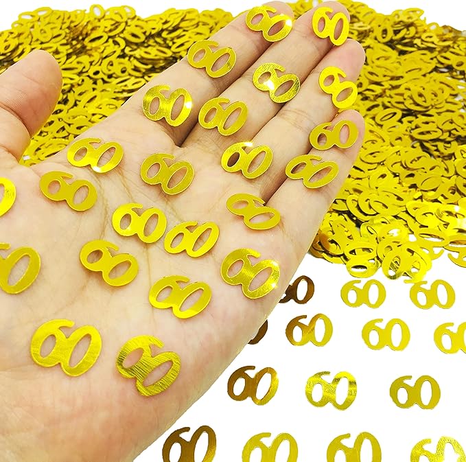Confetti 60 Confetti Table Party Favor for Anniversary/Birthday/Wedding Metallic 1.5 oz