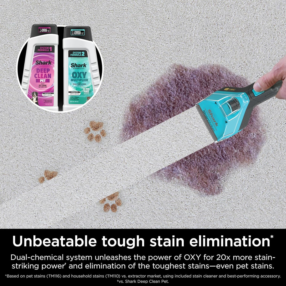Shark CarpetXpert HairPro with StainStriker Upright Carpet, Area Rug & Upholstery Cleaner, Perfect for Pets & Hair Removal, Carpet Shampooer, 5 Cleaning Tools, Pet Cleaning Solution, Navy, EX304
