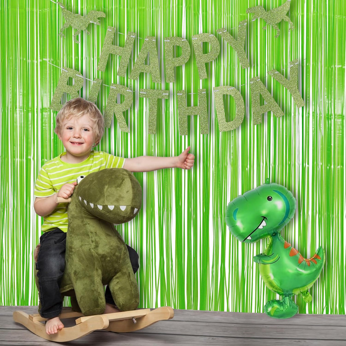 BRAVESHINE Pastel Green Streamers Party Backdrop Decorations 2 Pack