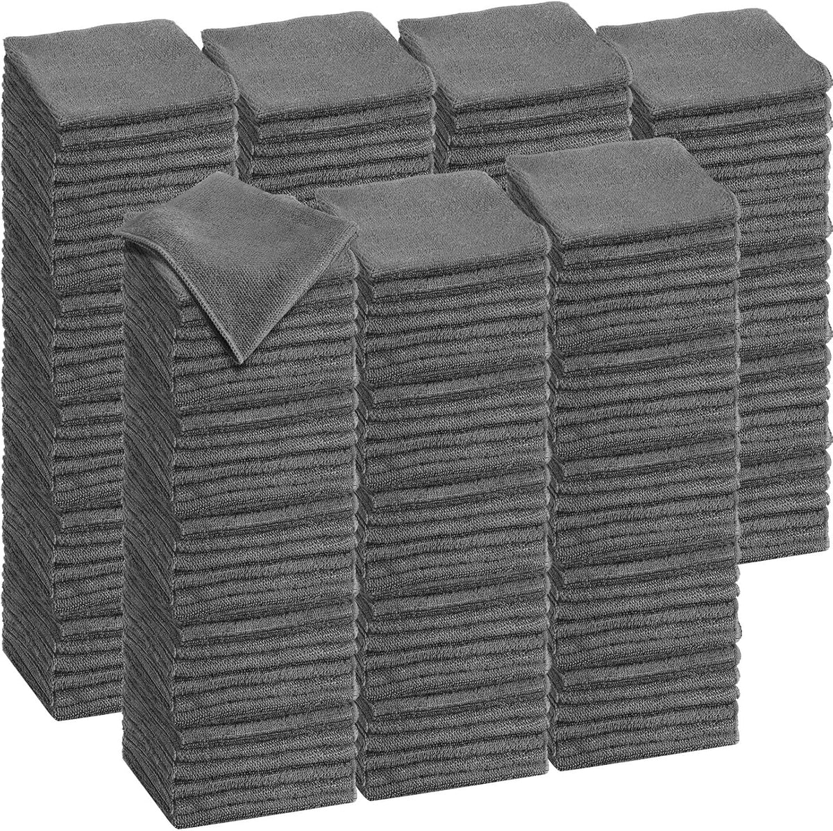 Tenare 100 Pack 12'' x 12'' Microfiber Cleaning Cloths Reusable Cleaning Rags Bulk Microfiber Towels Softer Highly Absorbent Washcloths for House