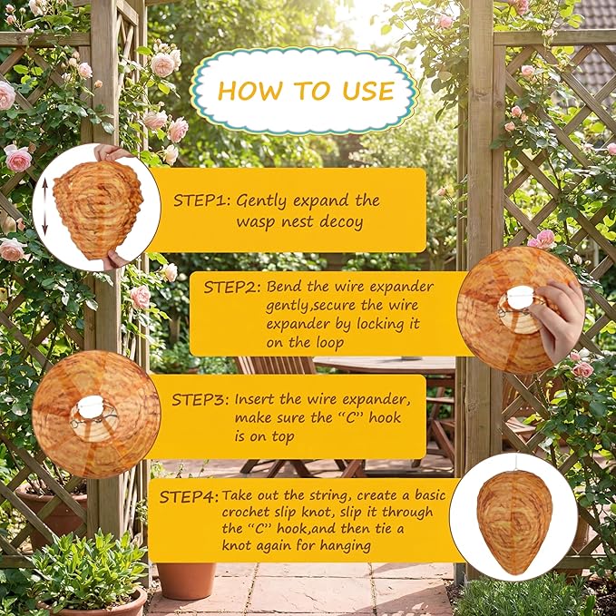Honoson 4 Pieces Waterproof Hanging Lantern for Home Garden Yard Outdoors (Orange,Sandy Brown)