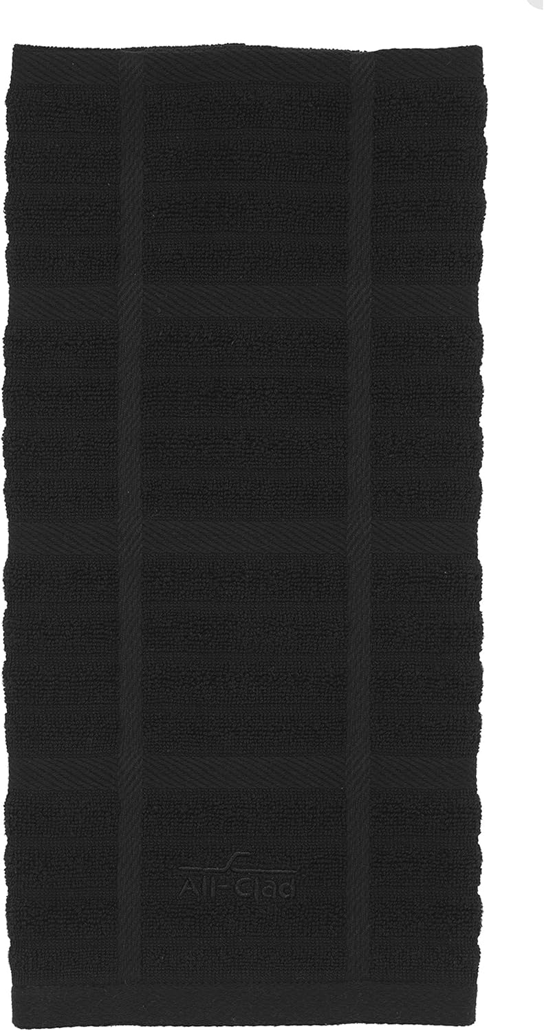 All-Clad Solid Kitchen Towel: Highly Absorbent, Super Soft Long Lasting - 100% Cotton, 17"x30" Tea Towel for Cleaning & Drying Dishes, Pans
