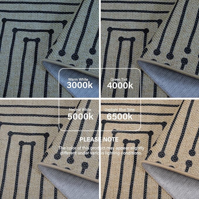 Lahome Maze Lines Easy Jute Runners for Hallways, 2x8 Washable Rug Runner Non Slip Stain Resistant, Farmhouse Low Pile Indoor Outdoor Carpet for Indoor Entryway Laundry Kitchen