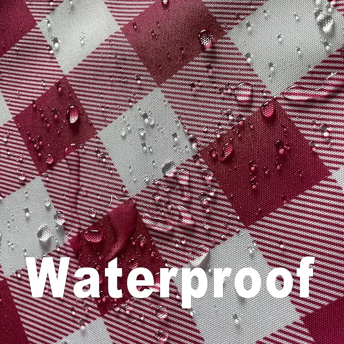 Waterproof Checkered Tablecloth Fabric - Rectangle 58x84 Inch Valentines Table Cloth for Indoor/Outdoor Use - Valentine's Table Cover for Kitchen, BBQs, and Parties