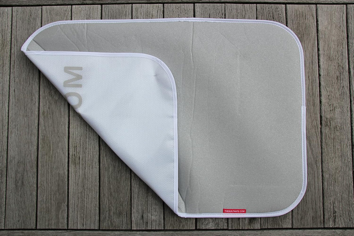 THEQUILTMATE - Premium Ironing Pad, Designed Especially for Quilters and Crafters, Large, Silver, 22in x 29in