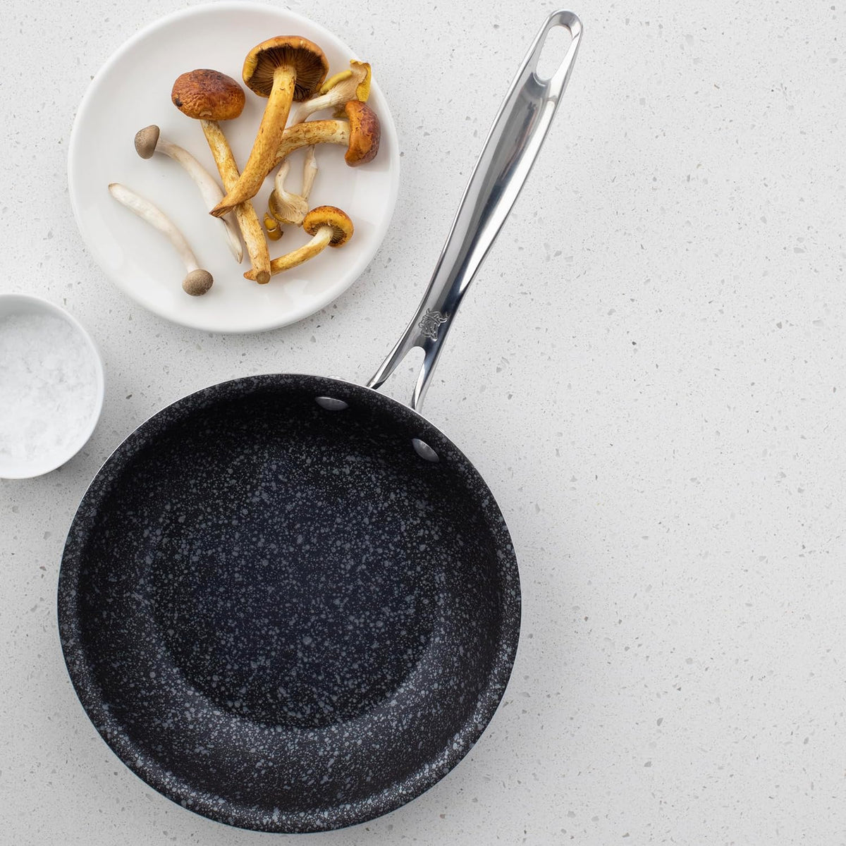 Nordic Ware Basalt Aluminum Saute Skillet, 8-Inch, Ceramic Coating