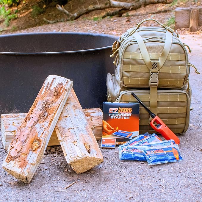 – All-Natural Fire Starters for Campfires, Fire Pits, BBQs & Fireplaces – Long Burning, Weather-Resistant, Non-Toxic & Easy to Light | 100 Pack