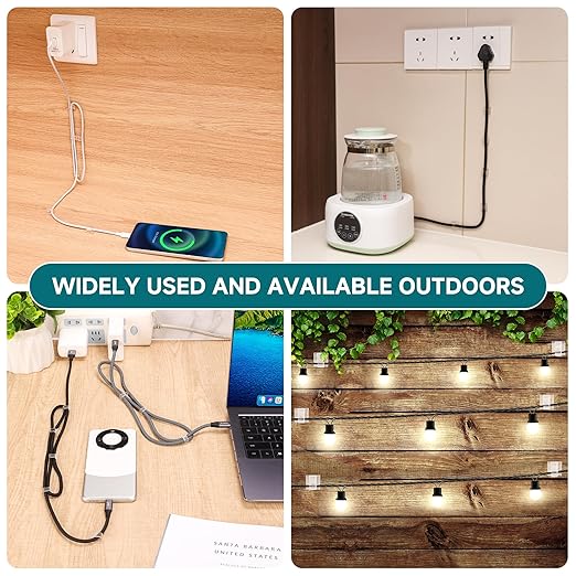 63pcs Clear Cable Management,Adhesive Cable Clips,Cord Organizer Inner Diameter 032" X0.2",Cord Clips for Wires on Wall,Under Desk,Nightstand,PC,TV,Outdoor Christmas Lights Strip