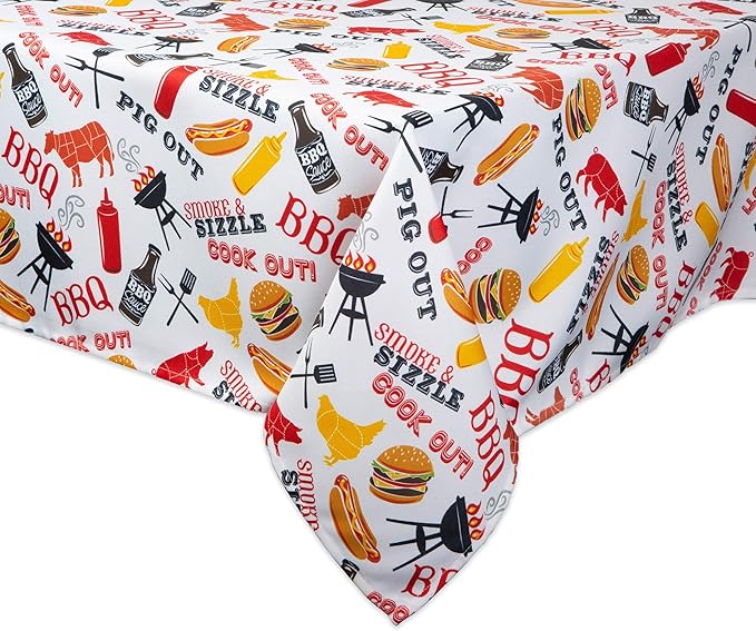 DII Outdoor Tabletop Collection, Stain Resistant & Waterproof, 60x84, Barbeque