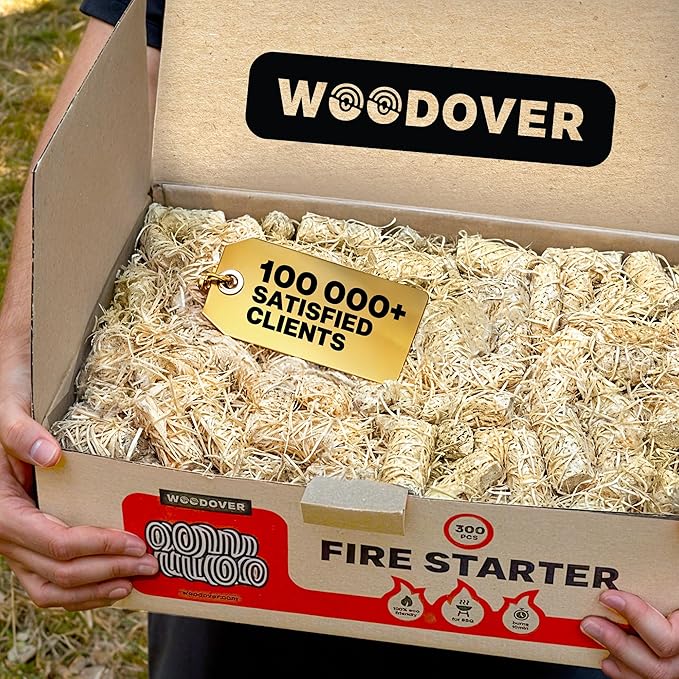 75 pcs Large Fire Starters for Fireplace, Natural Fire Starter for Campfires, for Wood Stove, BBQ, Grill, Pizza Oven, Outdoor Fire Pit, Chimney Charcoal Starter