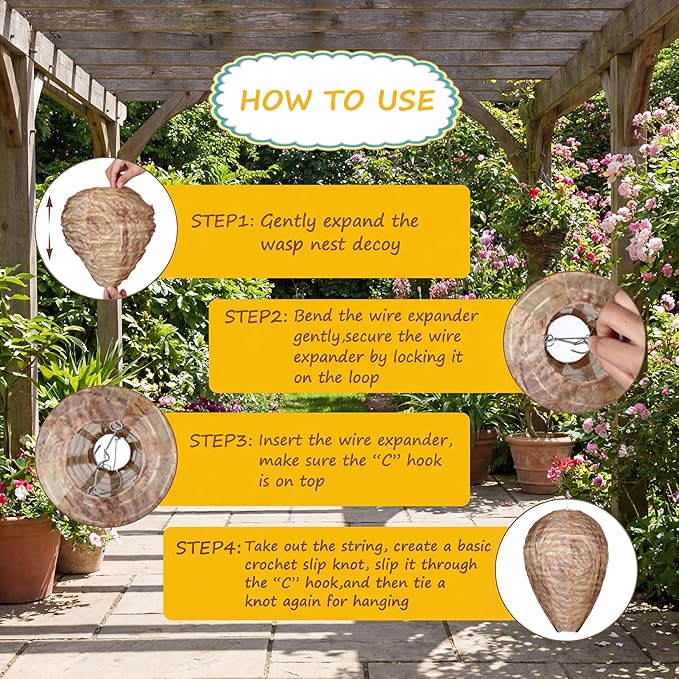 Honoson 6 Pcs Waterproof Hanging Lantern for Home Garden Yard Outdoors (Sandy Brown)