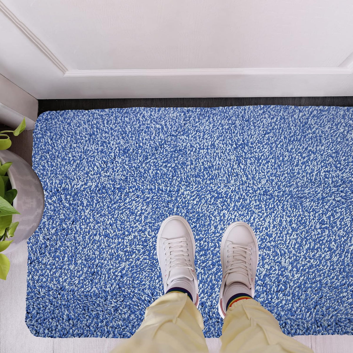 Premium Microfiber Indoor Door Mat – 36"x60" Washable Entry Mat, Non-Slip, Waterproof Backing, Super Absorbent, Low Profile Entryway Doormat for Indoor Entrance