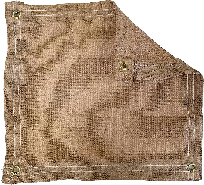 10 Ft. x 10 Ft. Tan Privacy Shade Mesh Tarp